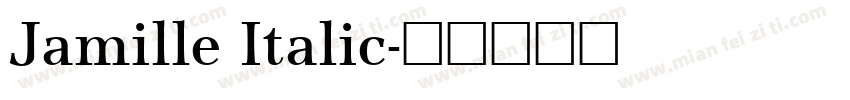 Jamille Italic字体转换